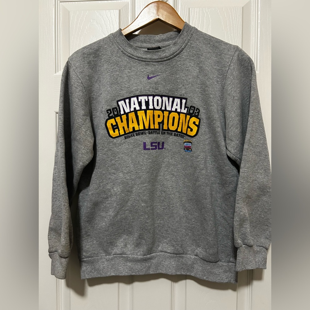 Vintage Nike 2003 LSU Tigers National Champions Sugar Bowl Sweatshirt